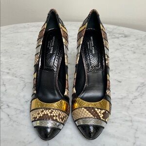 Michael Kors Collection Multicolor Snakeskin Heels